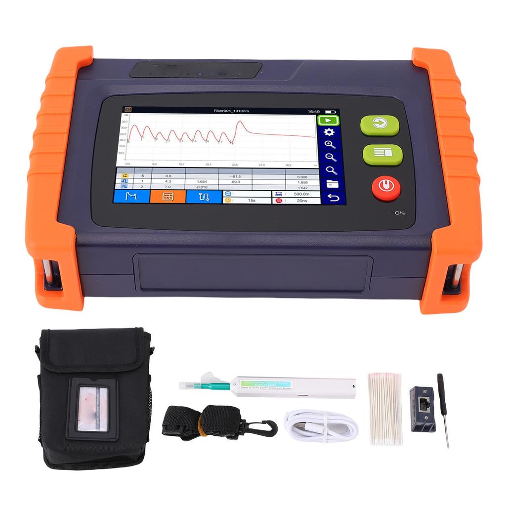 OTDR Optical Fiber Tester 4.3 Inch Touch Screen Dynamic Optical Time Domain Reflectometer 1m Blind Zone Fiber Optic