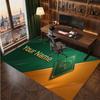 Werder Bremen FC Benutzerdefinierter Kristall-Samtteppich, Personalisierter Namens-Textdruck, Fußball-Logo Weiche Rutschfeste Fußmatte Heimdekoration Geschenk