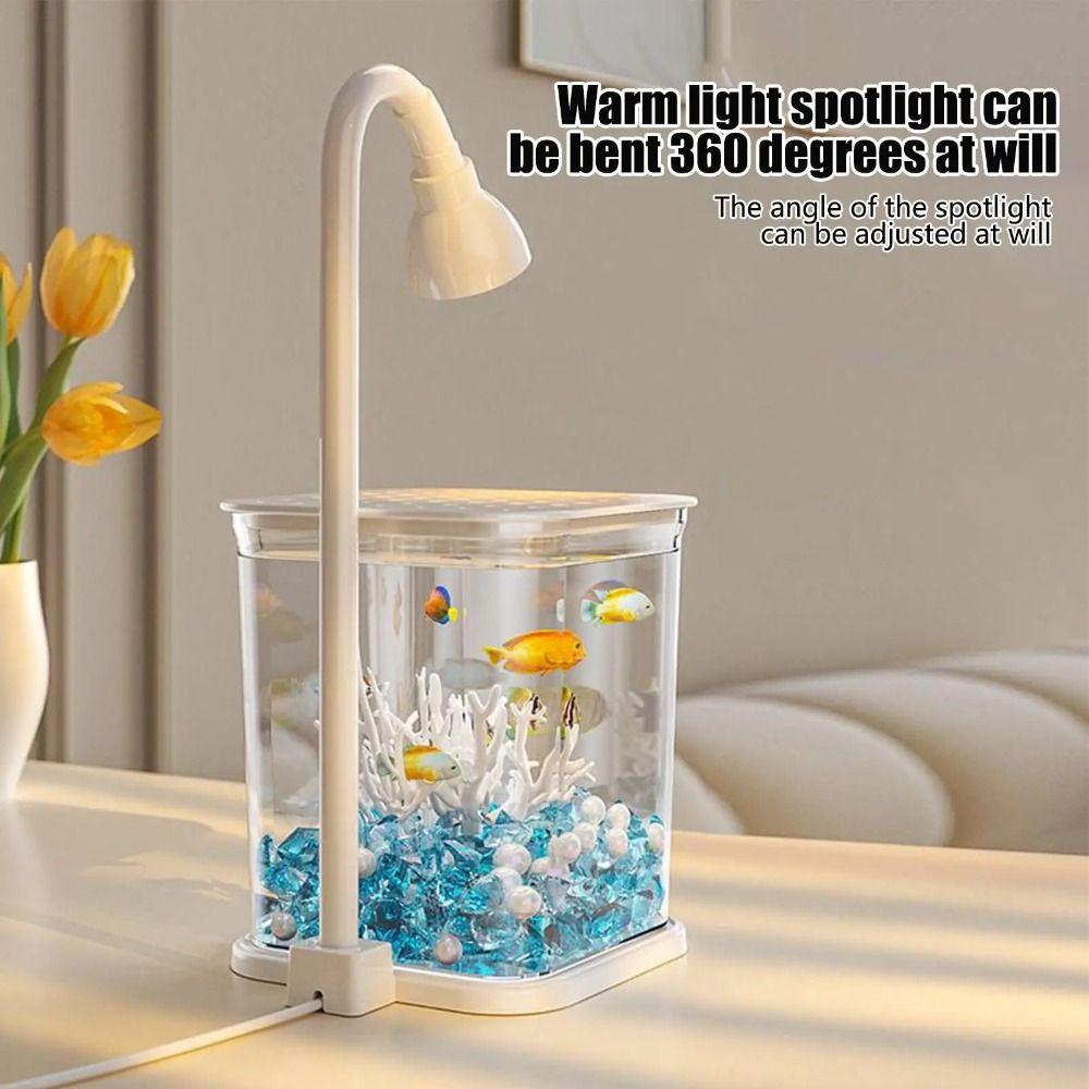 Creative Landscape Fish Tank INS Small Betta Fish Tank Practical Mini Desktop Fish Tank  Kids
