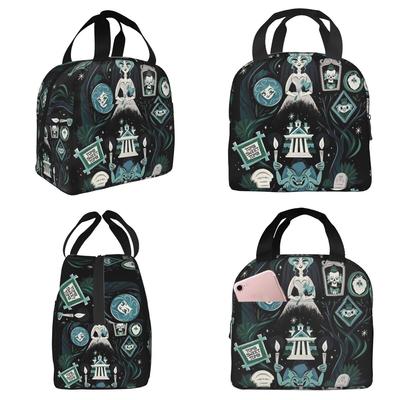 Haunted Mansion Stretching Insulated Lunch Bag for Women Office Cooler Thermal Food Box Tote Portable Lunch Boxes Container