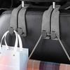 Suede Dual Hooks Universal Car Seat Back Headrest Hook Bag Bottle Sundries Storage Hanger Car Vehicle Organizer Holder Mount Auto Interior Accessories