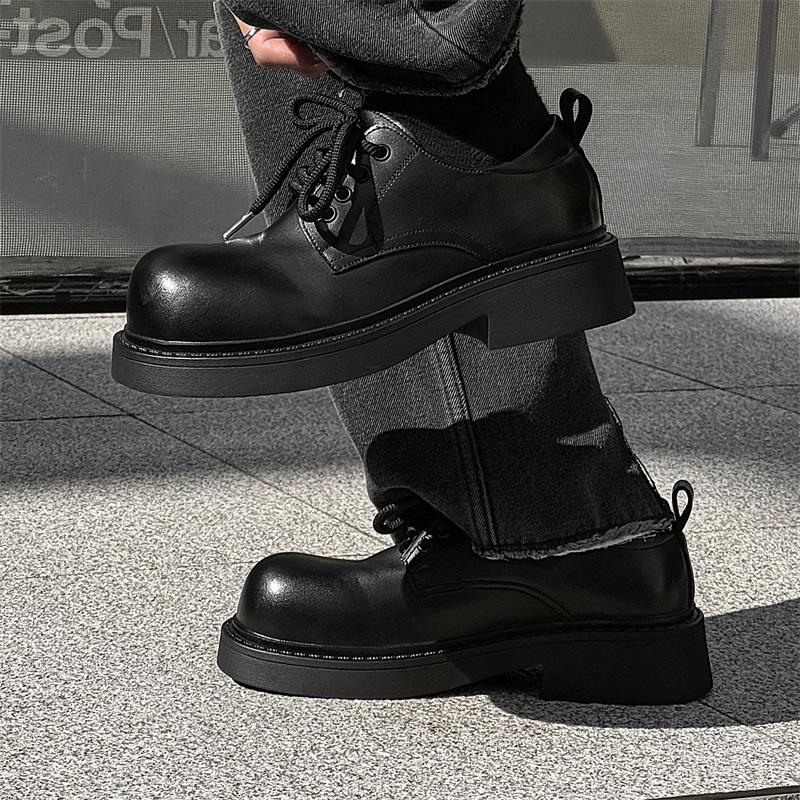2024 new big-headed derby shoes for men and women, high-end upturned head platform leather shoes, British style tooling shoes 34711-J