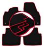 Velour Floor Mats with Red Edge For: Skoda Kamiq Crossover (2019-)