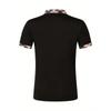 Nové pánske módne tričko s golierom, slim-fit, polokošeľa s krátkym rukávom, pánsky top