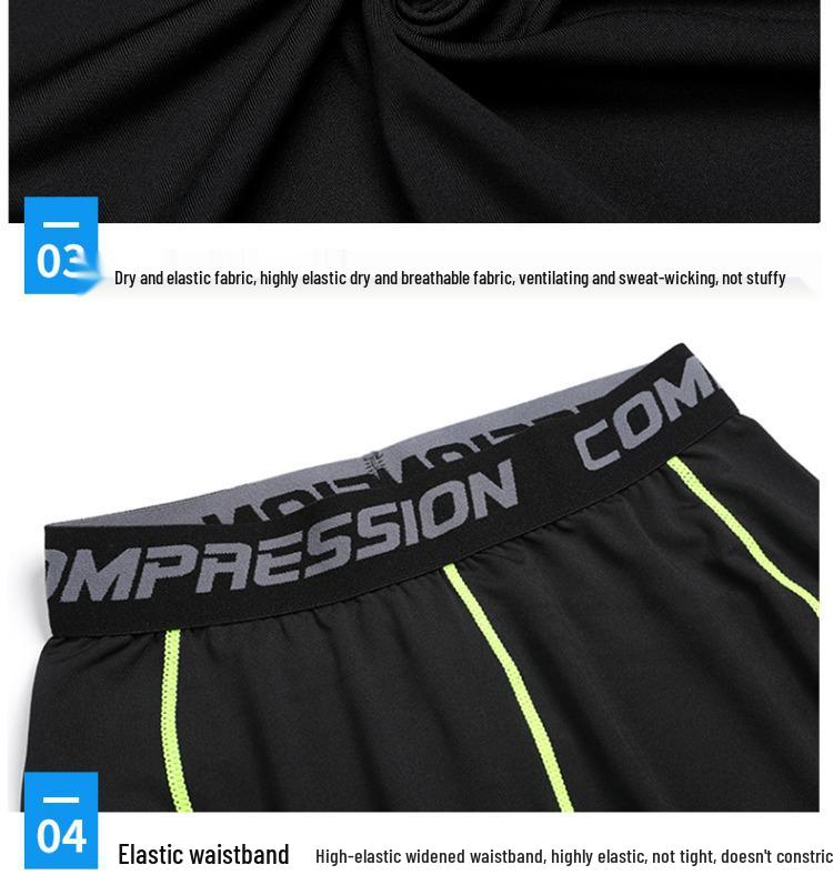 Boys' Quick-Dry Running Tights & Fitness Base Layer Set for Autumn/Winter