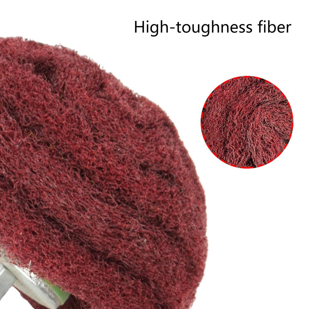 Pack of 2 Scouring Pad Heads Dual Grinding Abrasive Mushroom Ball Polishing Wheel for Metal Wood Plastic Polishing