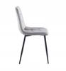 Gray velvet quilted chair, simple loft style, for table and office, Furnitex