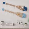 Mediterranean Vintage Distressed Oar Hook Wall Decor for Children's, Living, and Dining Rooms - 80CM