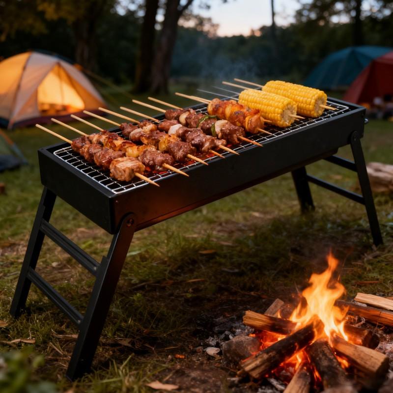 Portable Folding Charcoal BBQ Grill Picnic Travel Camping Outdoor Barbecue Grill