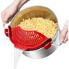 AUOON Clip On Strainer Silicone for All Pots and Pans, Pasta Strainer Clip On Food Strainer for Meat Vegetables Fruit Silicone Kitchen Colander