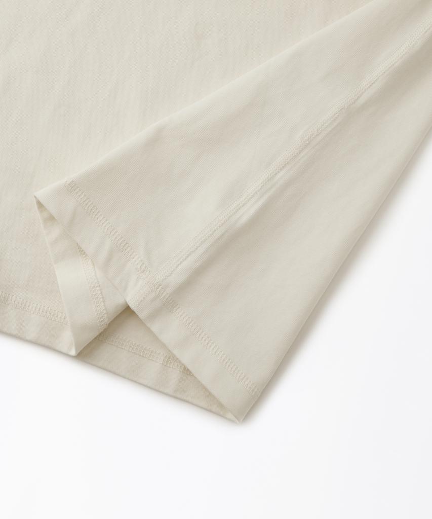 OUTSTANDING Henley Neck Half Sleeve Tee_Off White