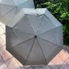 INS Striped Folding Umbrella Sun Rain Dual-Use Hand Operated Parasol  Beach Use