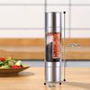 Salt and Pepper Grinder 2 In 1 Manual Stainless Steel Salt Pepper Mills with Adjustable Ceramic Grinding Spice Mill Kitchen Tool