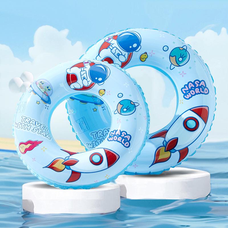 Cartoon Print Inflatable Swimming Ring - Available in Kids and Adults Sizes