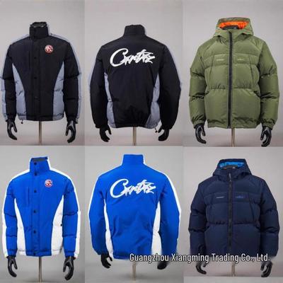 Corteiz Alcatraz Embroidered Stand Collar Cotton Jacket - Autumn/Winter Thick Color Block Coat