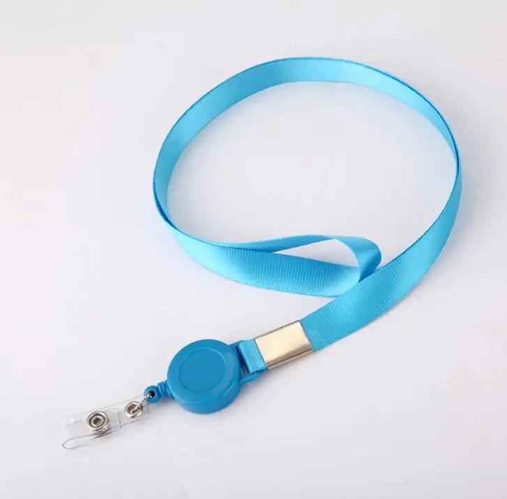 Aluminum Alloy ID Tag Work Card Sleeve with Lanyard Name Badge Holder Pass Card Protective Case Retractable Badge Reel