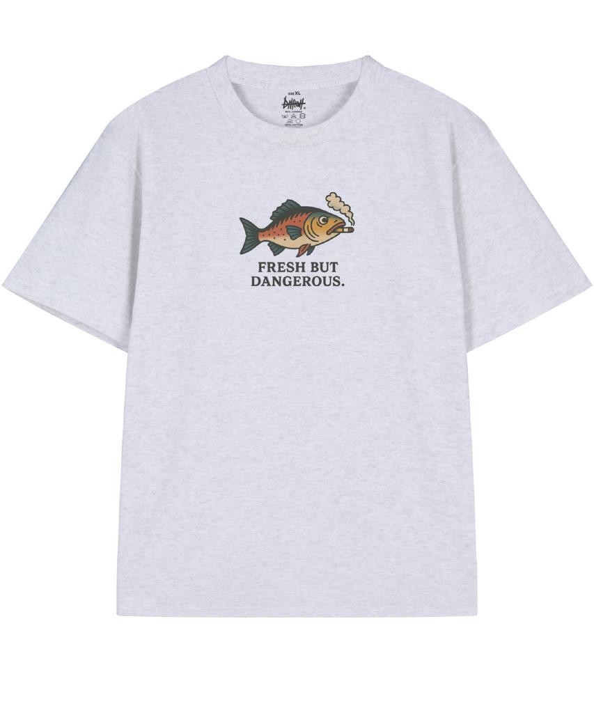 DRIFTOUT Smoke & Bite Angry Fish Short Sleeve T-Shirt (3 Colors)