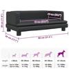 VidaXL Lit pour chien noir 80x45x30 cm similicuir 171901