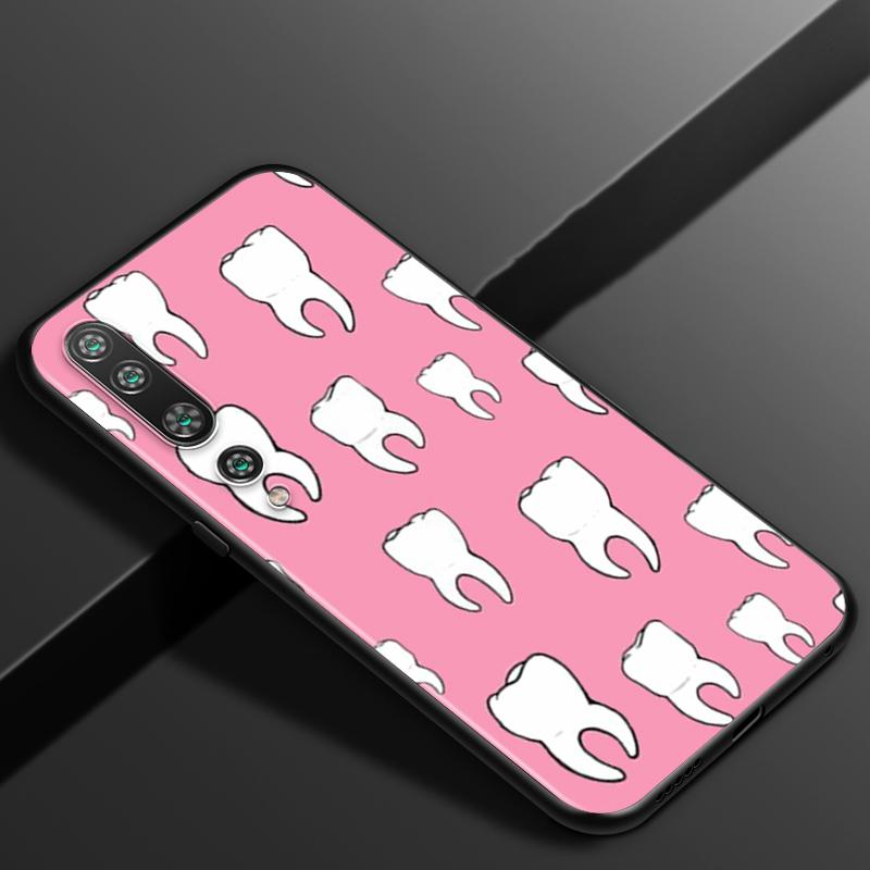 Dentist Teeth Tooth For Xiaomi Mi 11i 11 10T 10 9T 9 A3 8 Lite CC9 SE Note10 Lite Ultra Pro Black Soft Phone Case