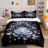 Crystal Flower Decorative Set Soft Comfortable Duvet Cover Bedding Set Included 1*Duvet Cover & 2*Pillowcases, Gift