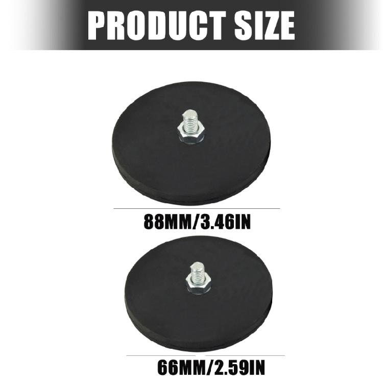 Multiple Purpose Magnetic Base 66mm/88mm Diameter Rubber Mounting Solution Heavy Duty Clamp Mount for SUV Truck LED Work