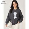 Chushen Women's Color Block Crew Neck Sweatshirt