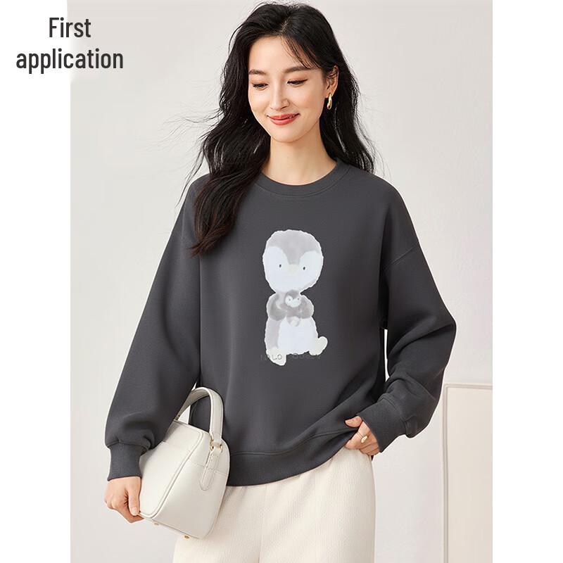 Chushen Women's Color Block Crew Neck Sweatshirt
