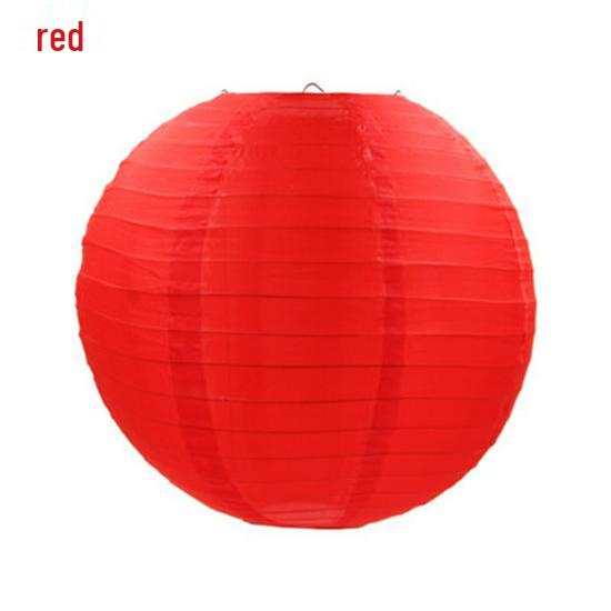 

Погодоустойчивый красочный шелковый фонарь для уличного украшения 6 inches (15 cm) diameter красный