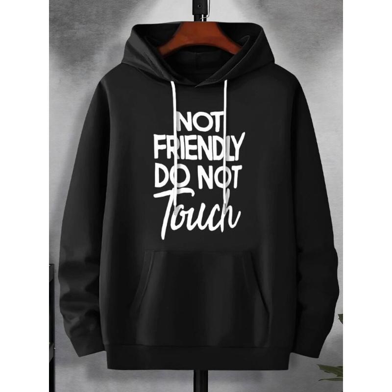 

Fleece Lined Hood & Ribbed Cuffs, Men s Hooded Sweatshirt, Perfect for Winter Hikes & Family Picnics XXL чорний