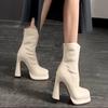 Fashion High Heels Women's Short Boots Designer Classical Brand Shoes Winter Elegant Fashion Pumps 2025 New Dress Ankle Boots De Mujer