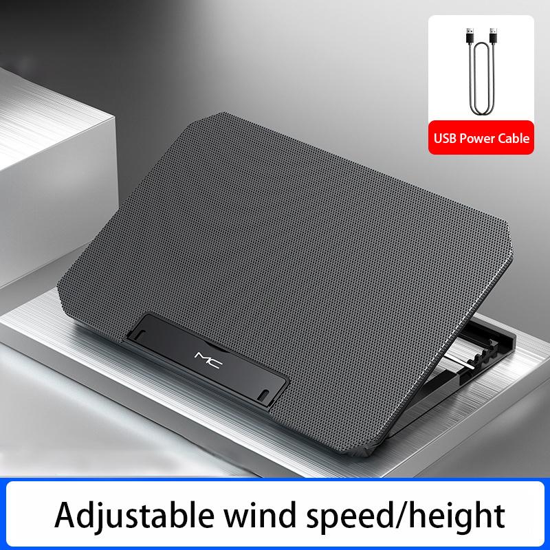 Gaming Laptop Cooler Large Size For 12-16 Inch Notebook Two USB Laptop Cooling Pads Wind Speed Adjustable Silent Laptop Stand чёрный