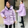 Down Cotton Clothing Women's Winter Small Style Mid-length Small Children's Winter Hooded Wide