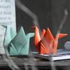 Creative Paper Cranes Ceramic Handicrafts Geometric Origami Sculptures Bird Swan Decorative Figurines Home Decoration