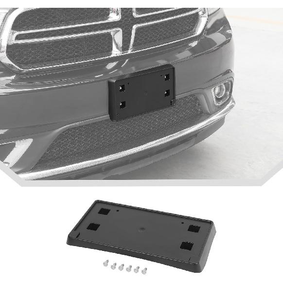 JeCar Front License Plate Frame Bracket Fit for 2014-2020 Dodge Durango License Plate Mount Holder (Black)