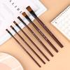 6 szt./zestaw pędzli artystycznych nylonowe pędzle do farb olejnych akrylowych artykuły akwarelowe
