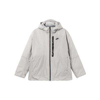 Logo Print Long Sleeve Cotton Jacket Men Jacket Gray DQ4743-016