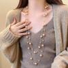 Elegant Long Layered Pearl Necklace for Women - Versatile Korean Fashion Accessory for Autumn/Winter