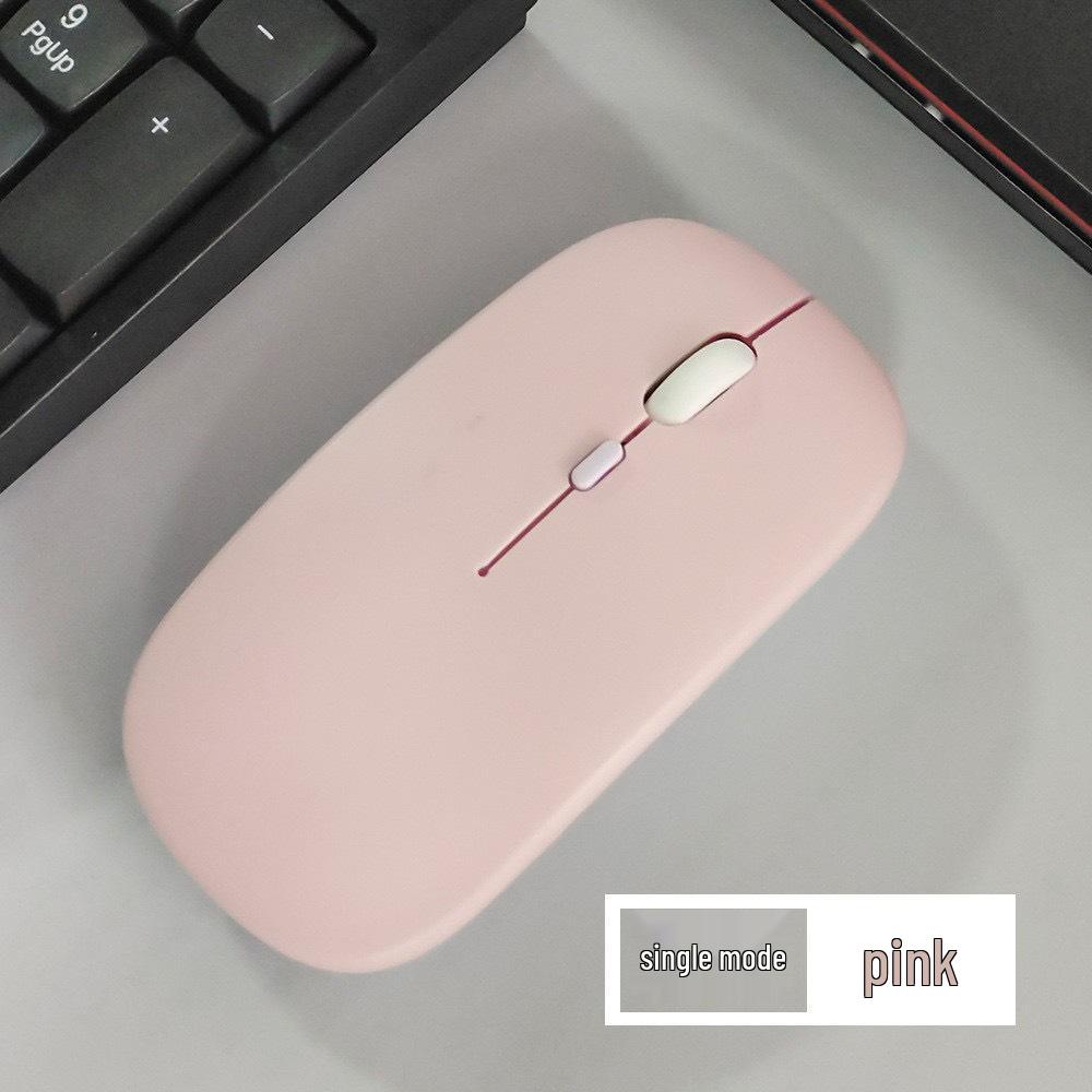 Dual-Mode Rechargeable Wireless Bluetooth Mouse with Silent Clicks for USB Desktop & Laptop Use