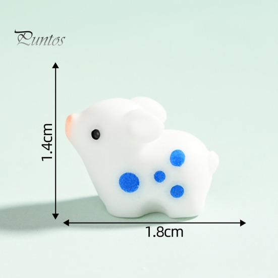 6 ks Mini Pig Figurka Pryskyřice Miniaturní Prase Ornament Planter Dekor Cartoon Mini Pig Socha pro mech Mikrokrajinka Pohádkové zahradní doplňky