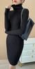 Hanmall Knit Gal Long Above the Solid High LON160 Women's Dress, Mini, Tight, Turtleneck, Sexy, Dress, Sleeves, Knee, Color, Waist, Autumn/Winter,