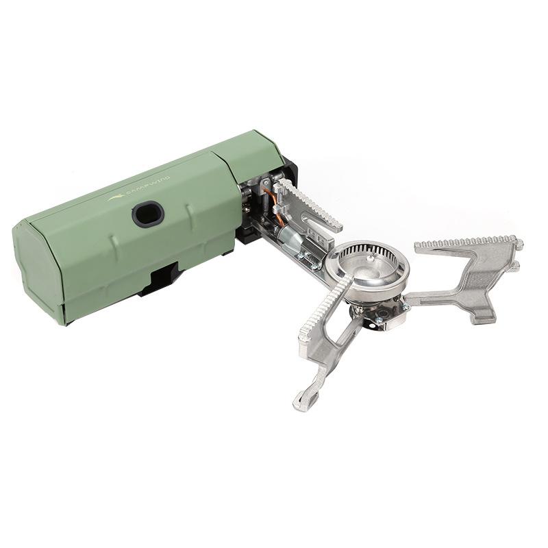 Outdoor Card Stove Foldable Portable Gas Stove Camping Cookware Household Gas Tank Card Magnetic Stove Strong Fire Windproof Box Stove