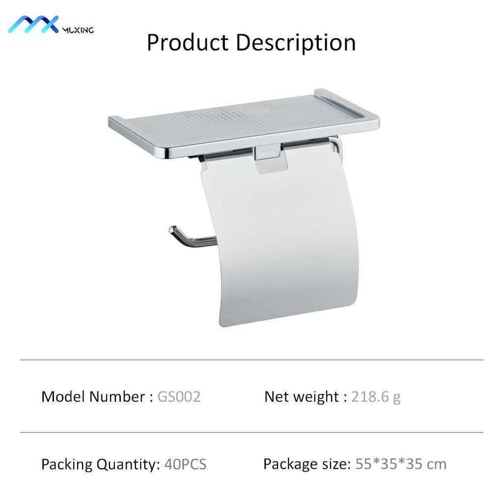 Punch-Free Stainless Steel Waterproof Toilet Paper Holder - Korean Style Bathroom Storage Rack