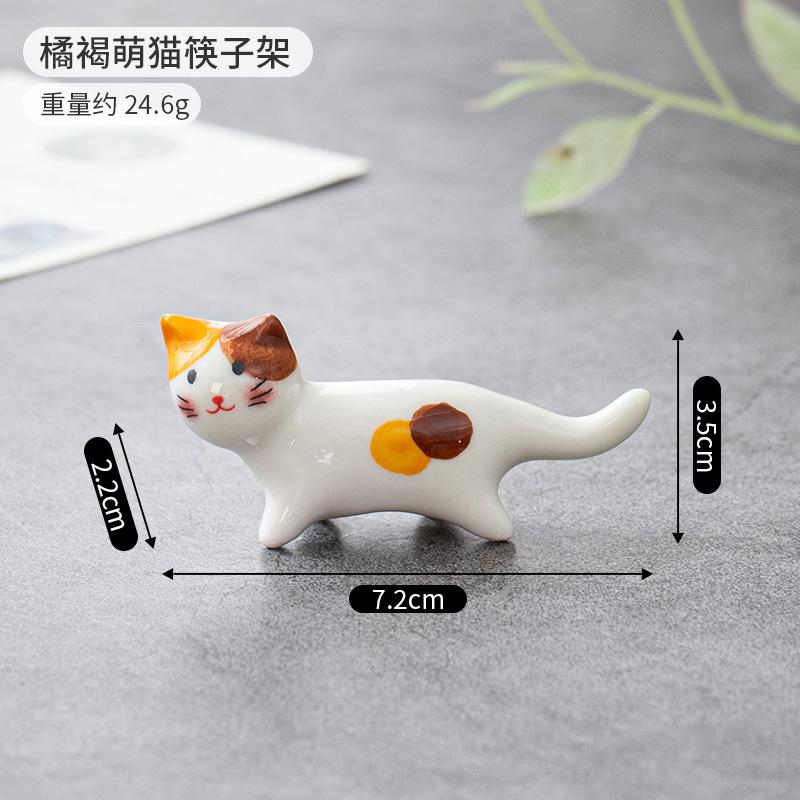 1-3pcs Cute Cat Pillow Chopsticks Holder Japanese Ceramic Chopstick Ceramic Home Decoration Spoon Holder Tableware Food Sushi