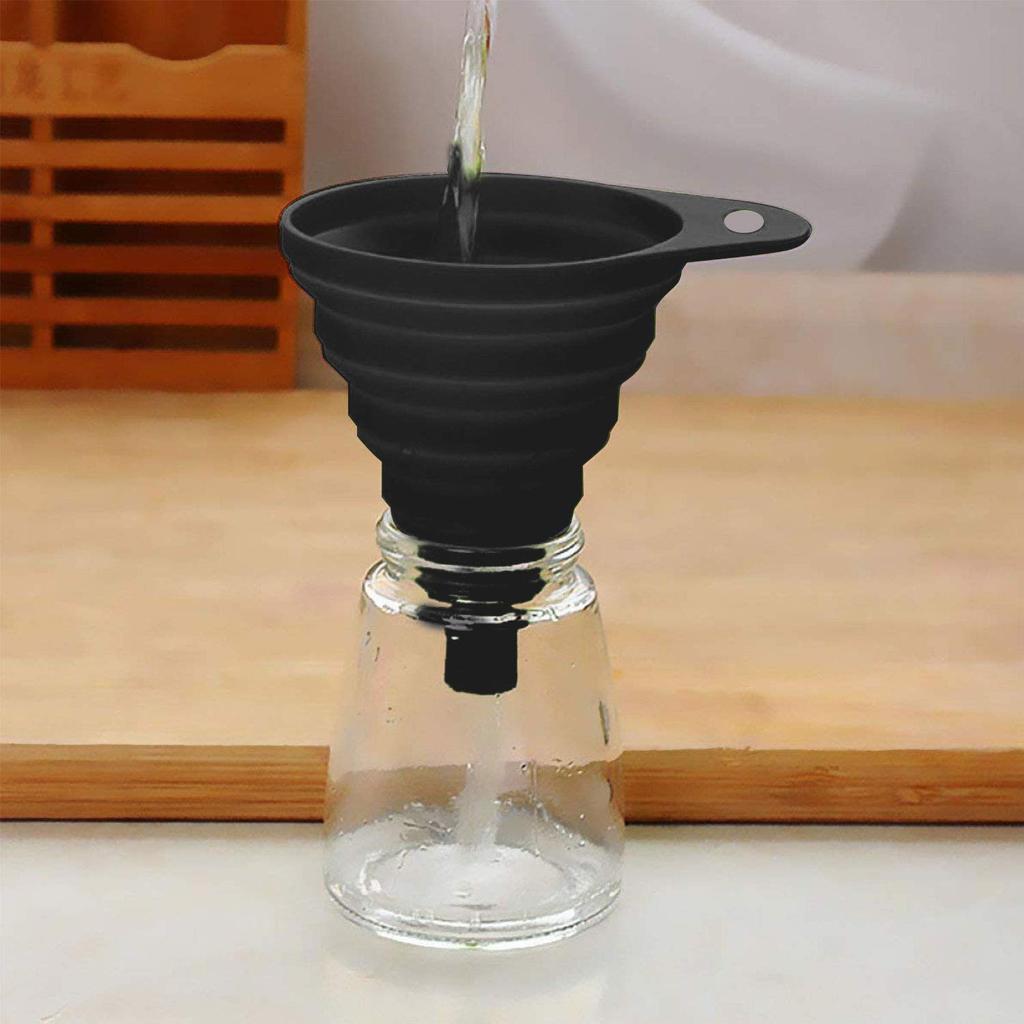 Foldable Silicone Funnel Portable Funnels Liquid Fill Hopper for Kitchen Jar Bottle Feeder Wine Auto Engine Oil Petrol Transfer