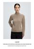 Women's Cashmere Soft Knit Half-High Neck Sweater - Fluffy Solid Color Base Layer for Autumn/Winter