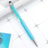 100Pcs/Lot 2 In 1 Crystal Metal Ballpoint Pen Fashion Creative With Stylus Touch Pen Free Custom Logo Name Website Address