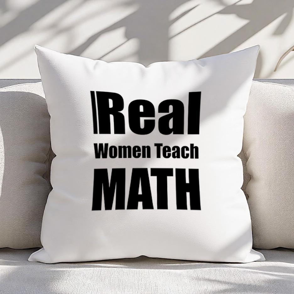 "Women In Math" Pillow Cover – Empowering Quote For Female Educators & Stem Advocates 40X40Cm 50X50Cm