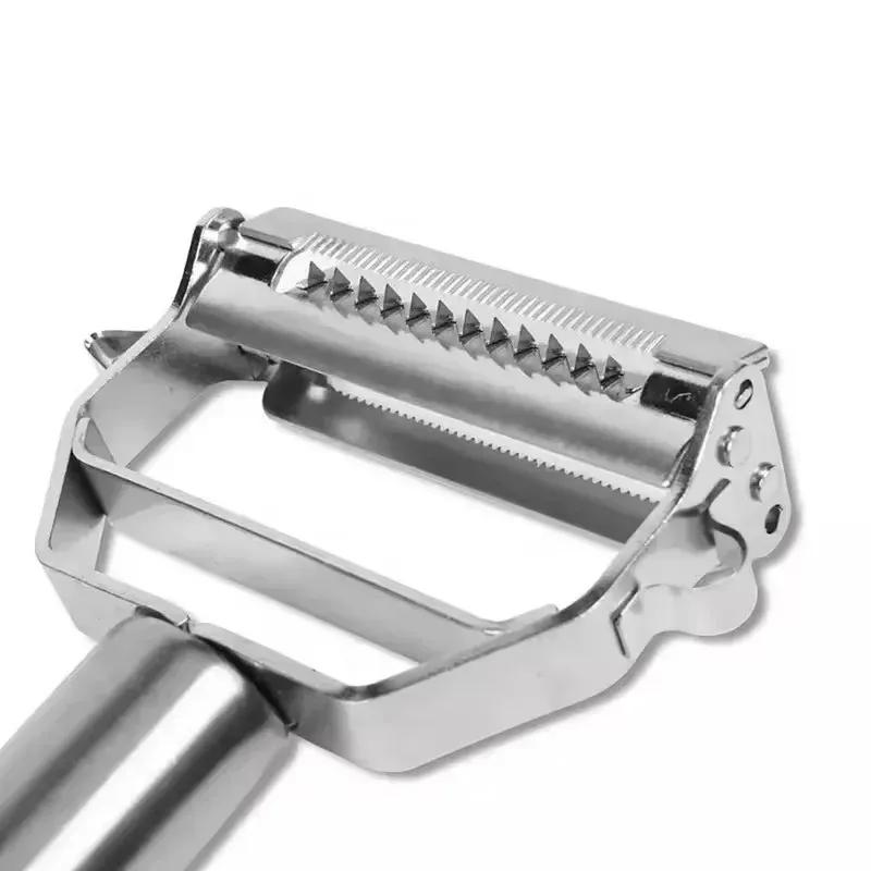 4 IN 1 Fruit Vegetable Peeler Stainless Steel Carrot Grater Double-Head Kitchen Gadgets Melon Cucumbers Potato Slicer Home Tools