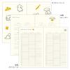 Midori Book-Style Diary, 2026, B6 Weekly, Dog Print, Yellow, 22379006 (Starts January 2026)