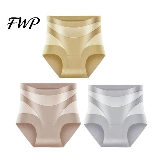 Anti-stuffiness Women Underwear Women s Tummy Control Underwear, Seamless High Waisted Shapewear Comfortable High-rise Panties Panties, Soft L 3pcs